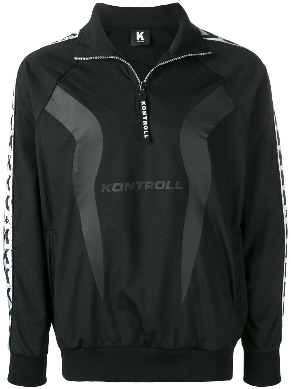 Kappa Kontroll logo stripe pullover track jacket - Black von Kappa Kontroll