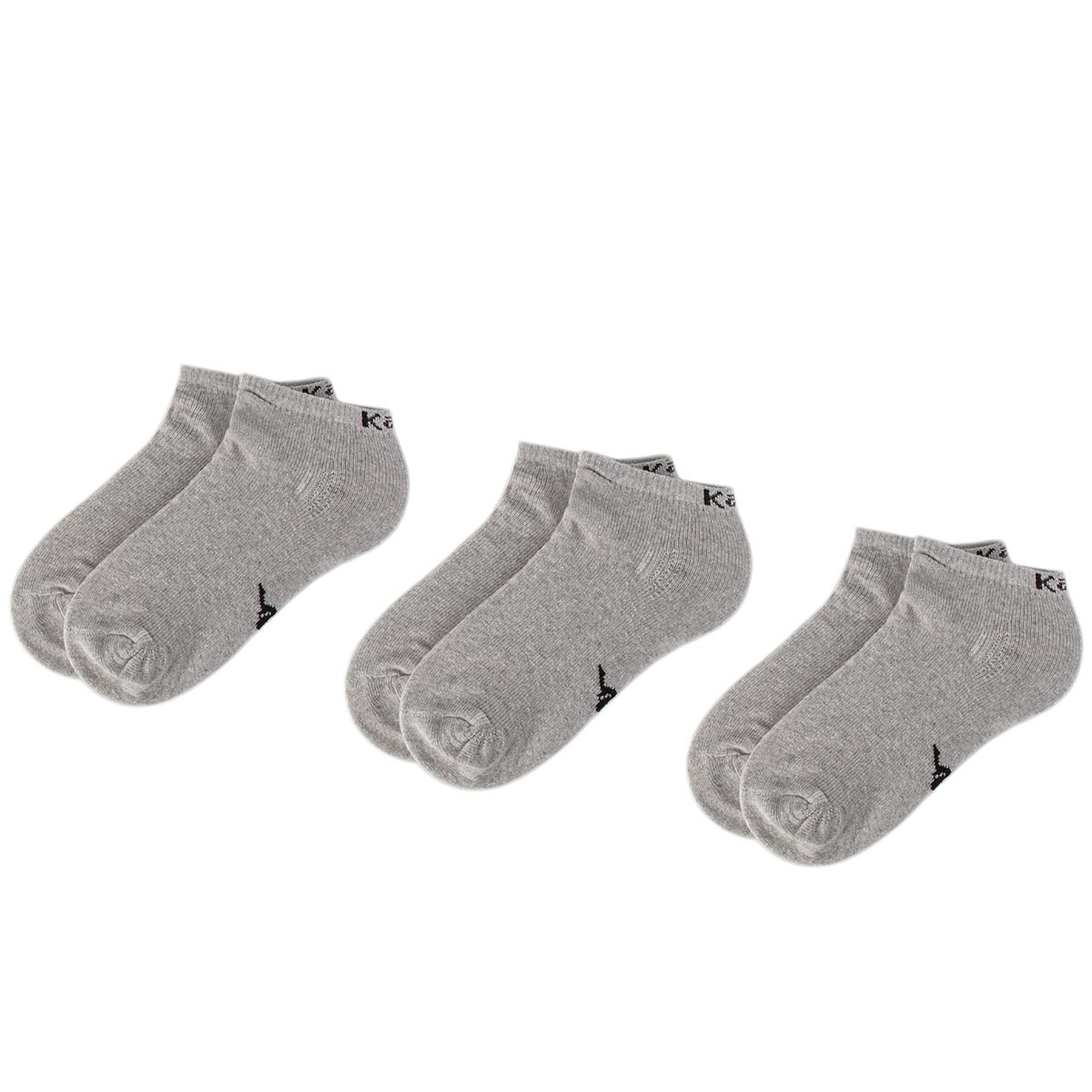 3er-Set niedrige Unisex-Socken Kappa 704275 Grey Melang 19N von Kappa