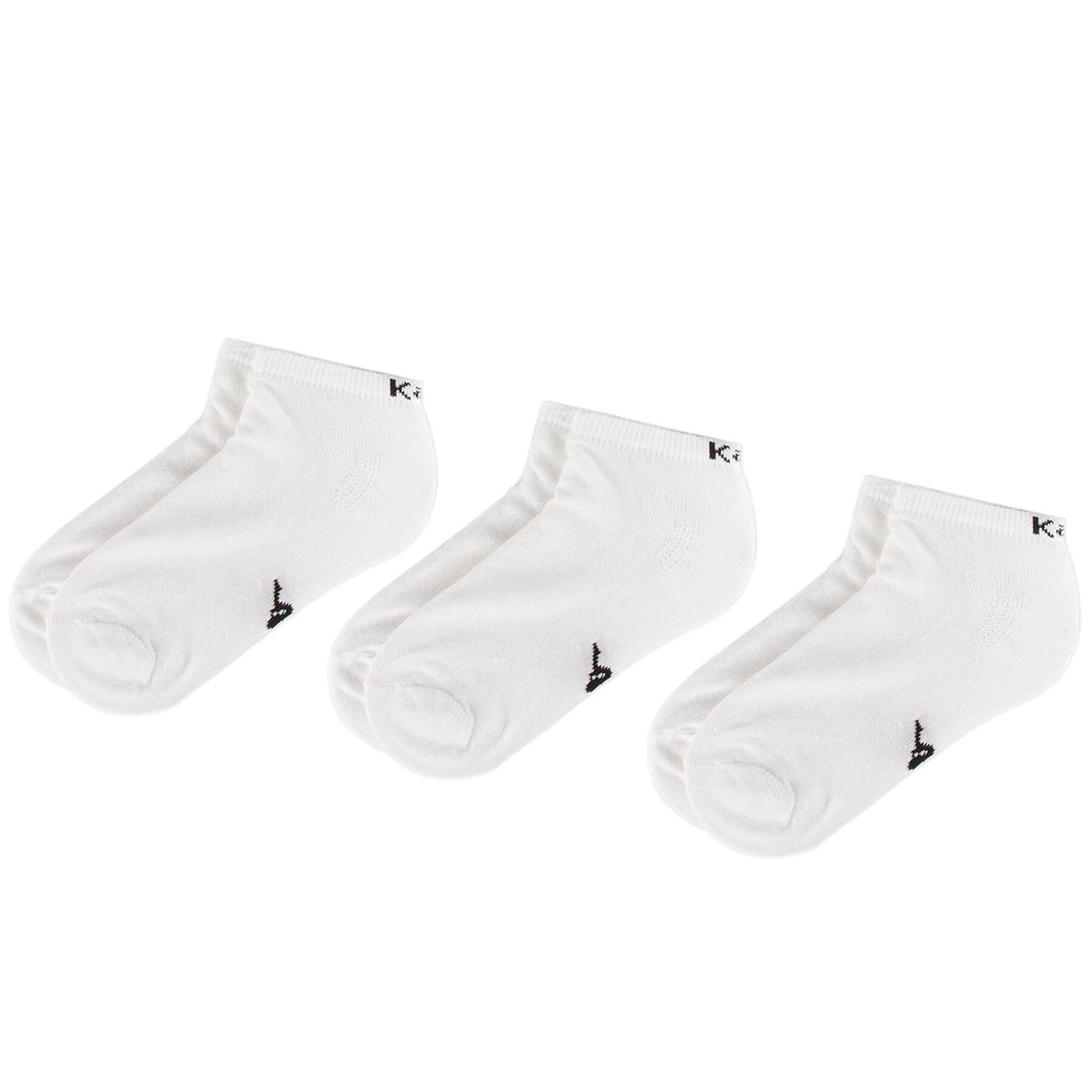 3er-Set niedrige Unisex-Socken Kappa 704275 White 001 von Kappa