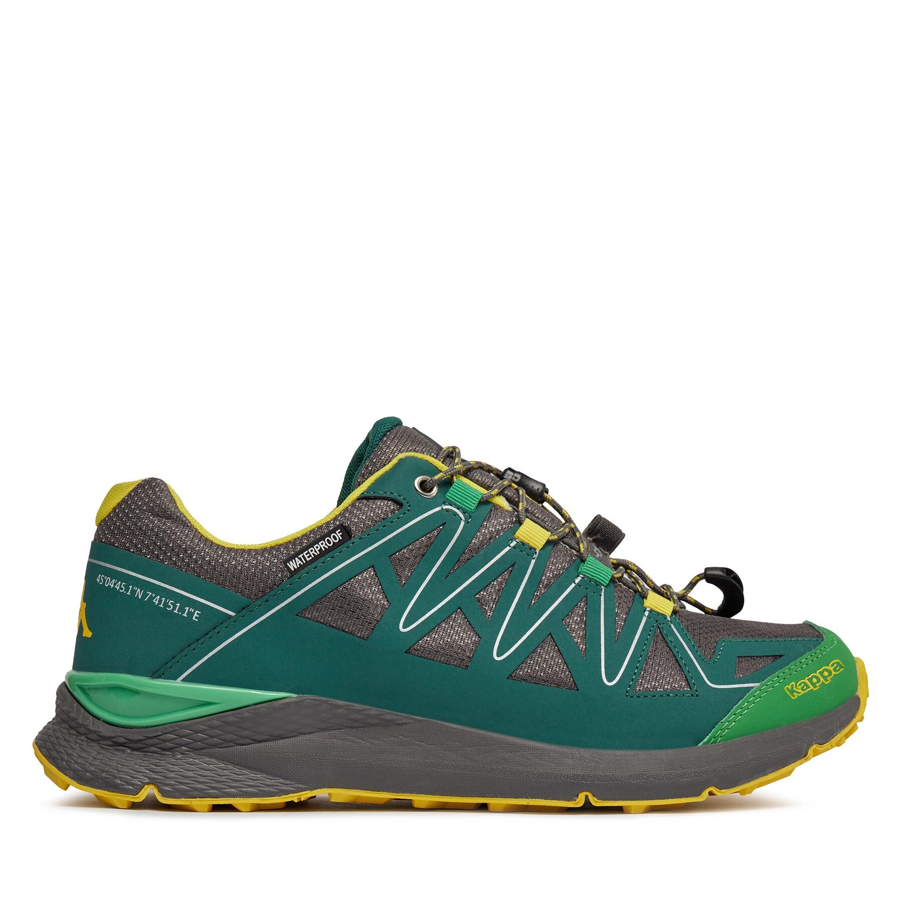 Trekkingschuhe Kappa Kombat Terreno Wp 341F7KW Grey Charcoal / Green Pine A01 von Kappa