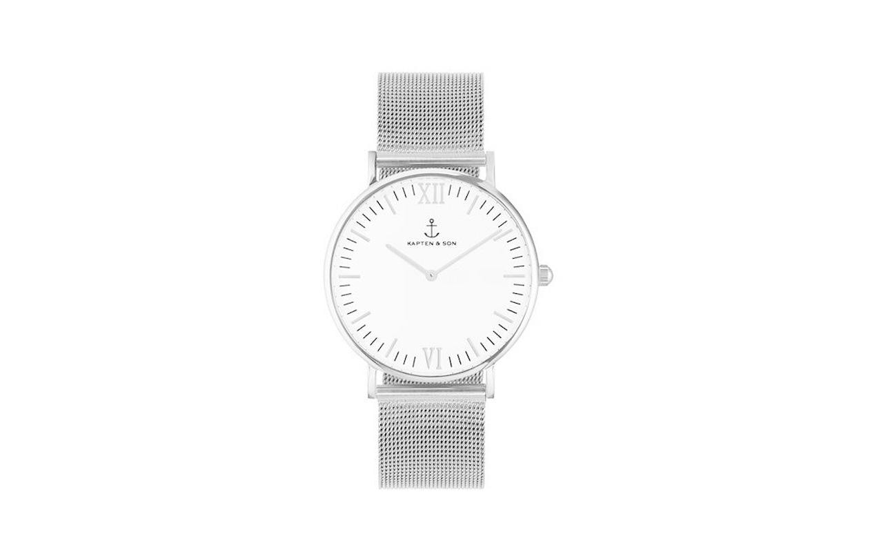 Kapten & Son Quarzuhr »Campina Silver Mesh« von Kapten & Son