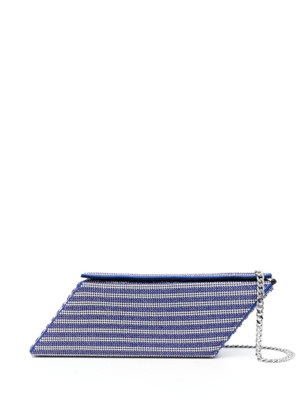 Kara Crystal Mesh Parallelogram clutch bag - Blue von Kara