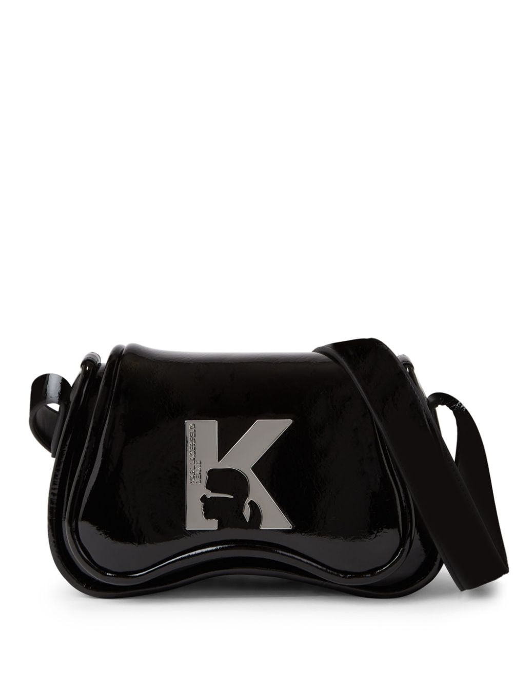 Karl Lagerfeld Jeans KLG Sunglasses patent crossbody bag - Black von Karl Lagerfeld Jeans