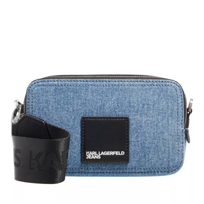 Karl Lagerfeld Jeans Schultertasche - Box Logo Camera Bag (Denim) - Gr. unisize - in Blau - für Damen von Karl Lagerfeld Jeans