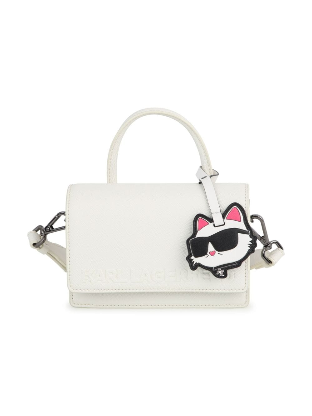 Karl Lagerfeld Kids Choupette-charm shoulder bag - White von Karl Lagerfeld Kids