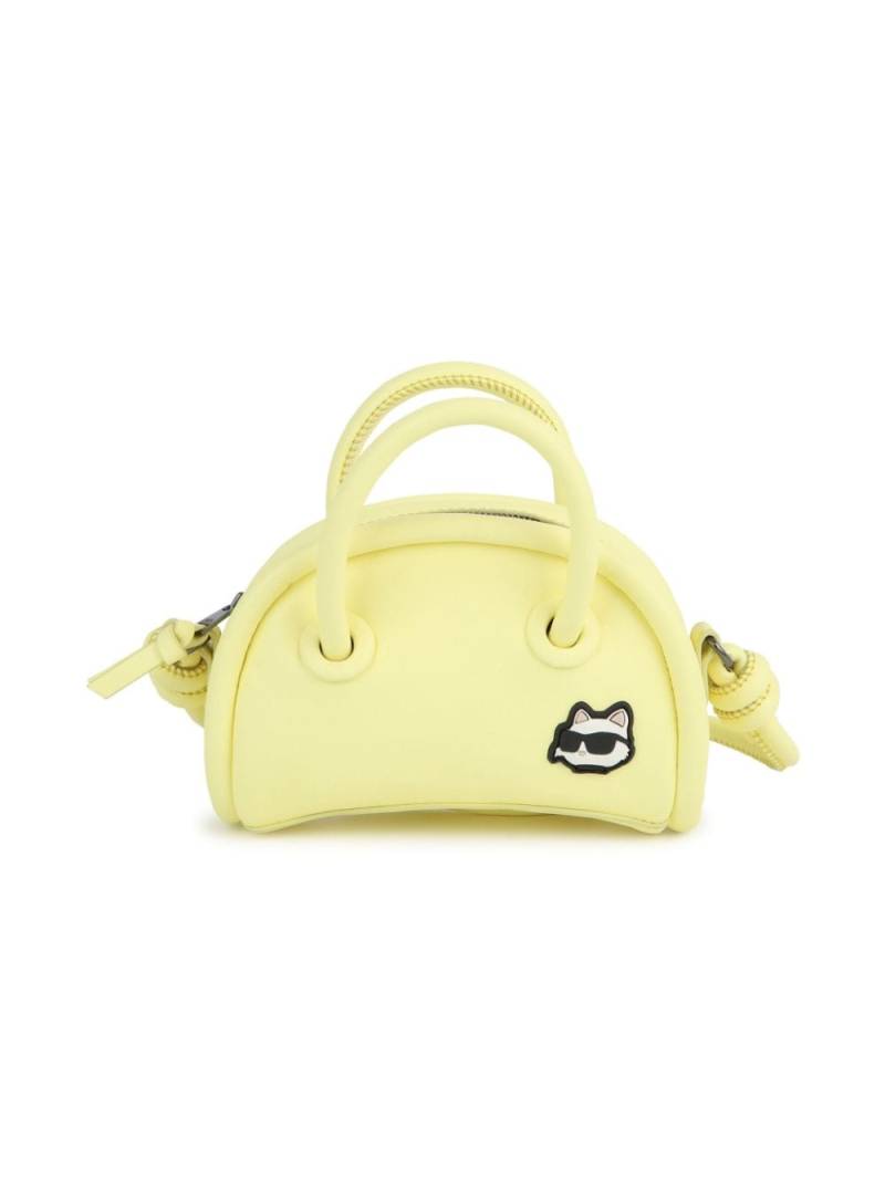 Karl Lagerfeld Kids Choupette faux-leather shoulder bag - Yellow von Karl Lagerfeld Kids