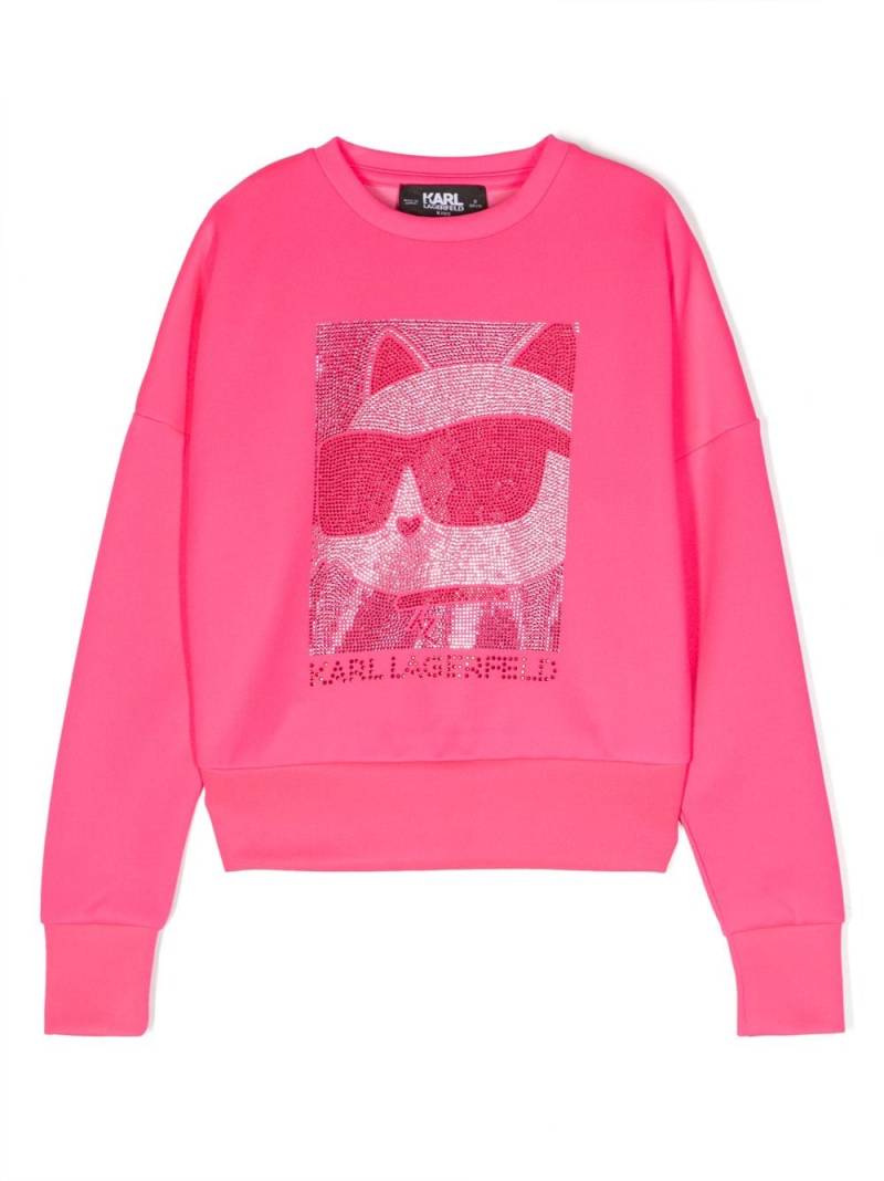 Karl Lagerfeld Kids Choupette-logo sweatshirt - Pink von Karl Lagerfeld Kids