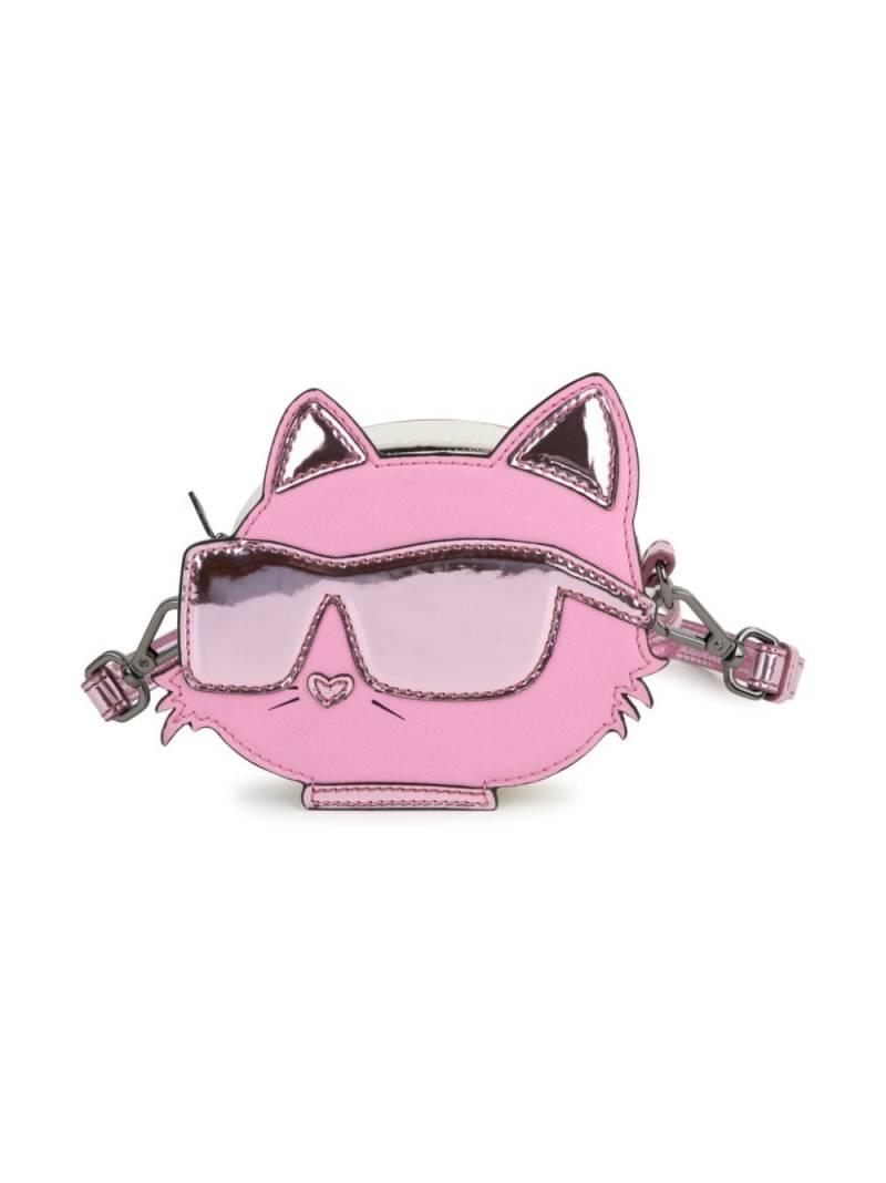 Karl Lagerfeld Kids Choupette metallic shoulder bag - Pink von Karl Lagerfeld Kids