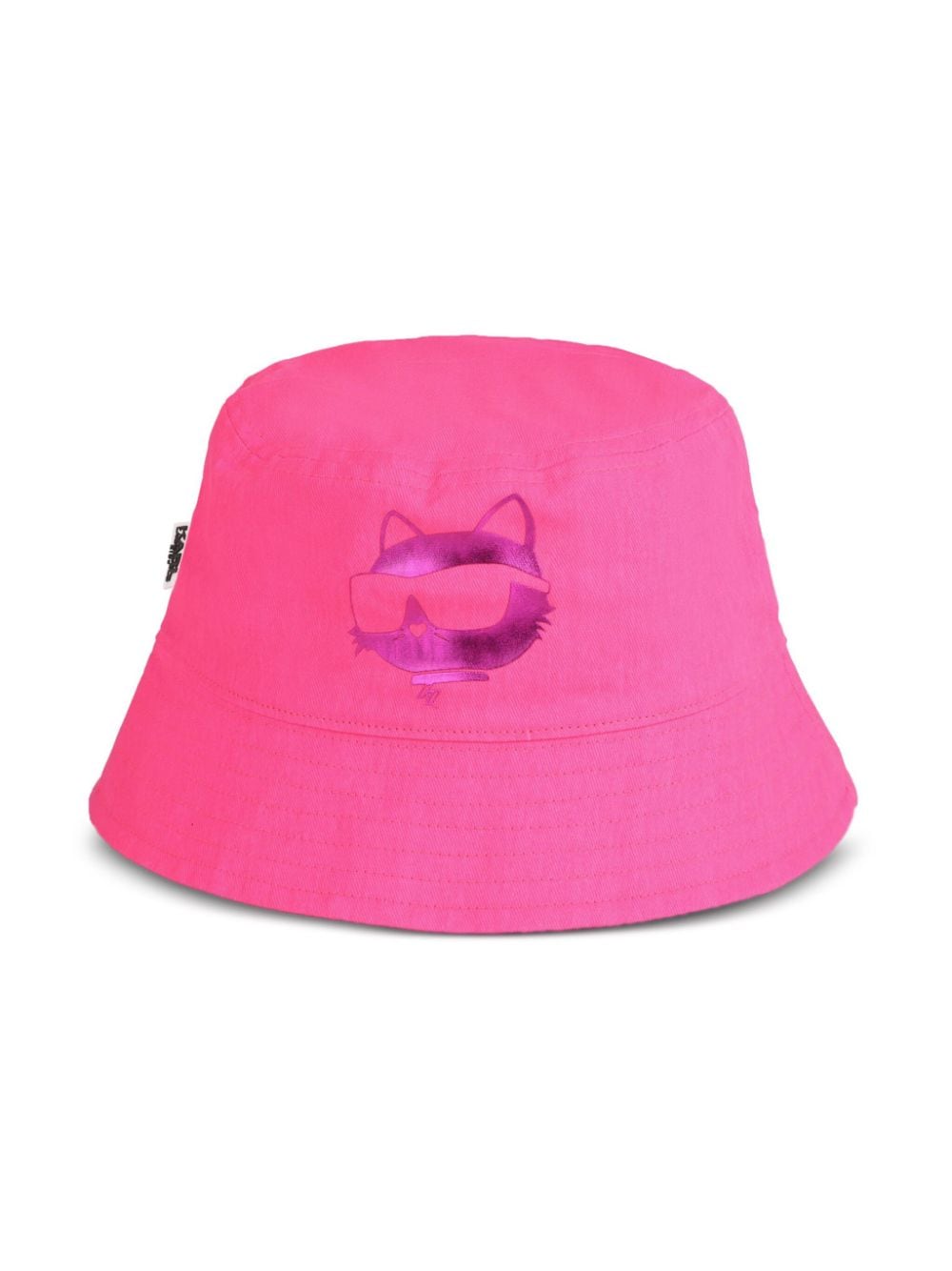 Karl Lagerfeld Kids Choupette-motif cotton bucket hat - Pink von Karl Lagerfeld Kids