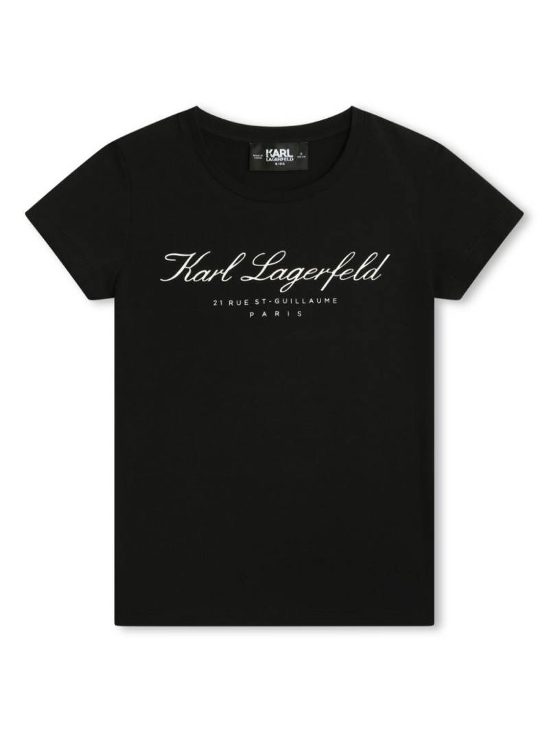 Karl Lagerfeld Kids Hotel Karl cotton T-shirt - Black von Karl Lagerfeld Kids