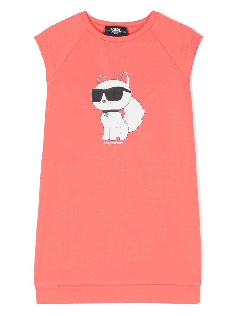 Karl Lagerfeld Kids Ikonik Sleeveless Jersey Dress - Pink von Karl Lagerfeld Kids