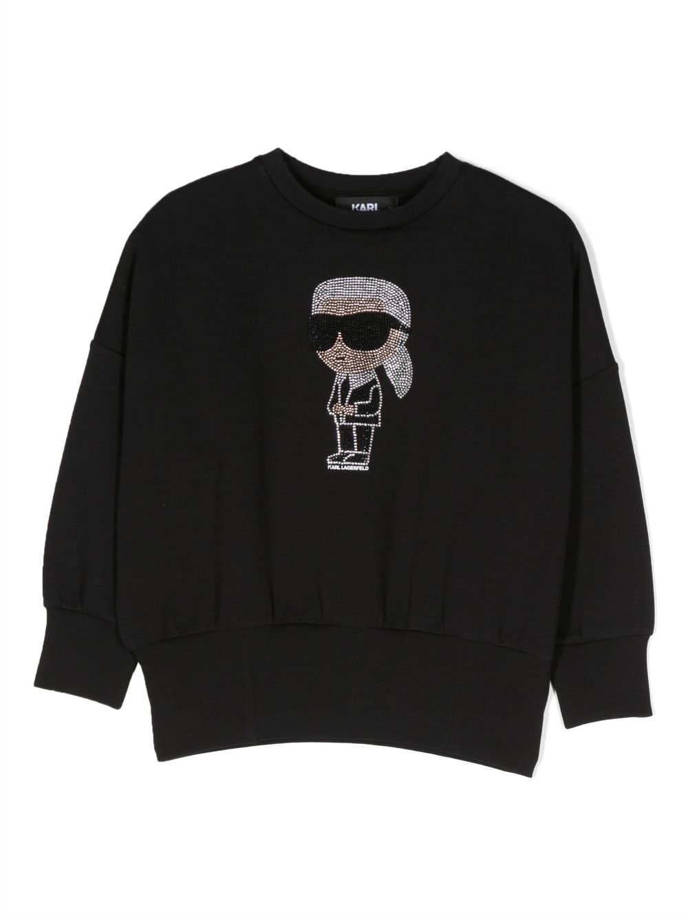 Karl Lagerfeld Kids Ikonik-embellished crew-neck sweatshirt - Black von Karl Lagerfeld Kids
