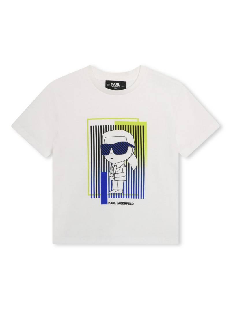 Karl Lagerfeld Kids Ikonik organic cotton T-shirt - White von Karl Lagerfeld Kids