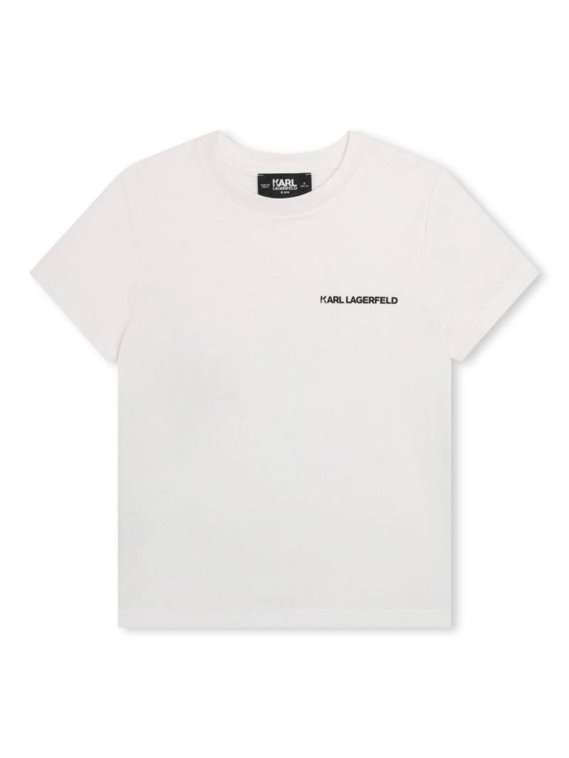 Karl Lagerfeld Kids Ikonik organic cotton T-shirt - White von Karl Lagerfeld Kids