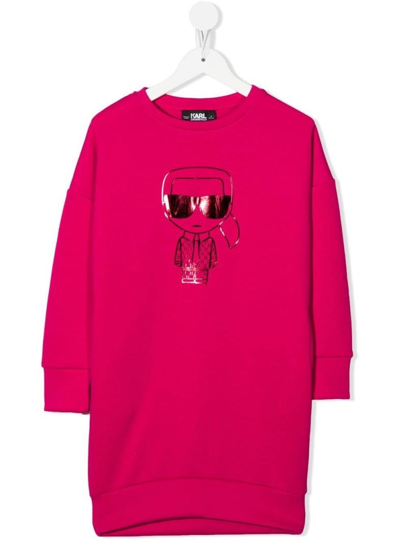 Karl Lagerfeld Kids Karl-motif sweatshirt dress - Pink von Karl Lagerfeld Kids