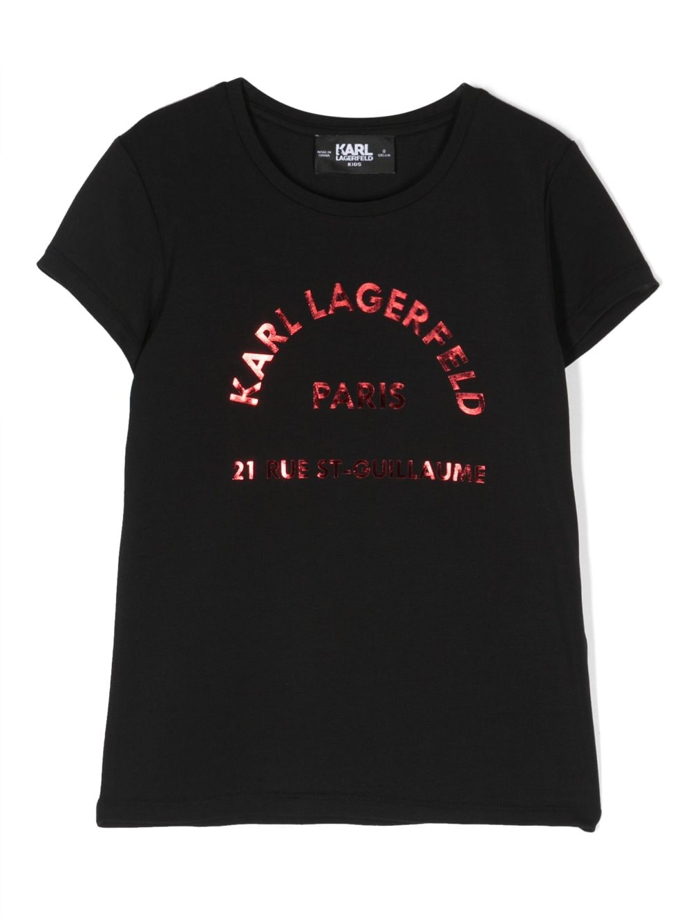 Karl Lagerfeld Kids Rue St. Guillaume stretch-cotton T-shirt - Black von Karl Lagerfeld Kids