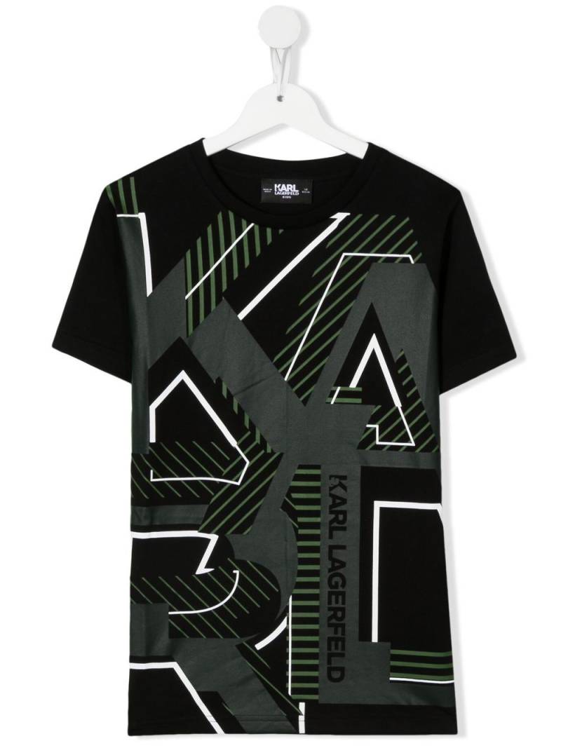 Karl Lagerfeld Kids TEEN logo-print short-sleeved T-shirt - Black von Karl Lagerfeld Kids