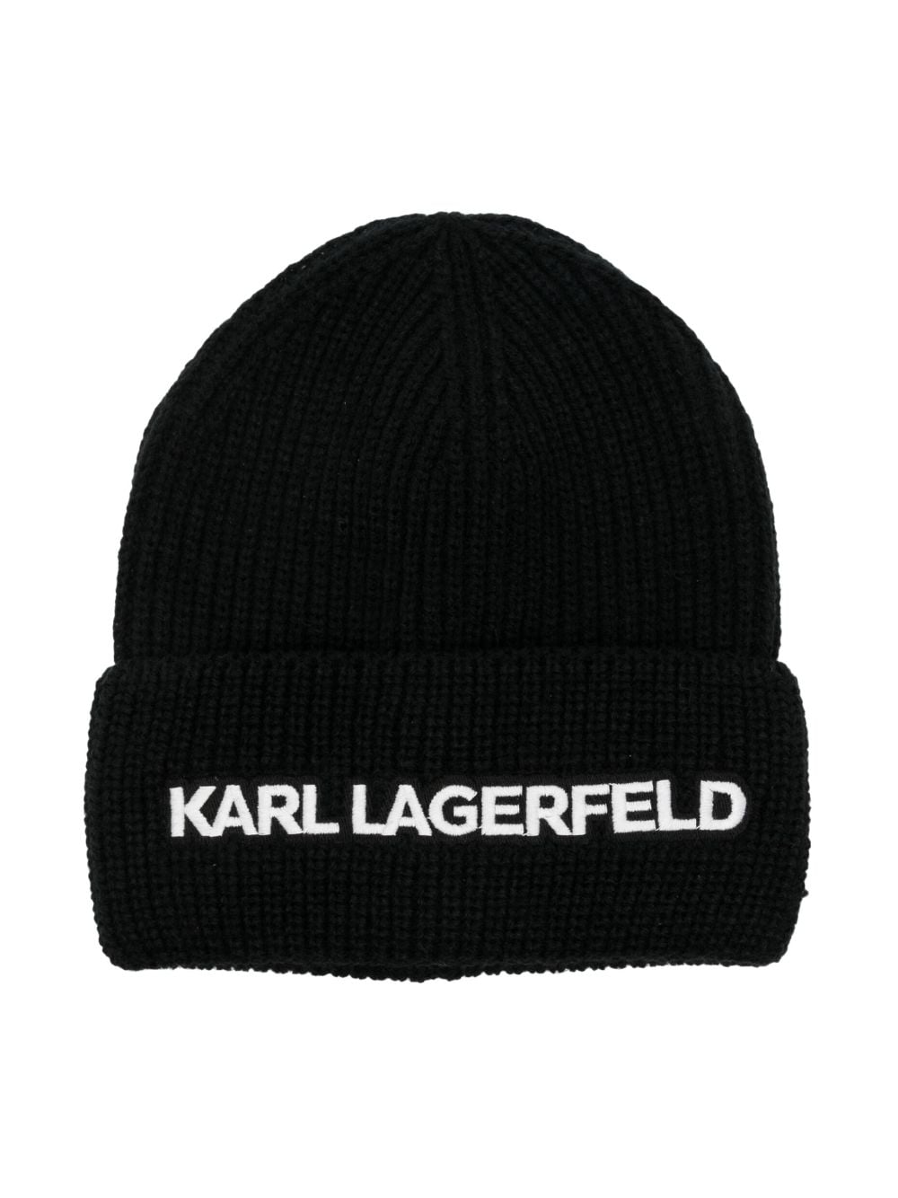 Karl Lagerfeld Kids embroidered logo beanie - Black von Karl Lagerfeld Kids