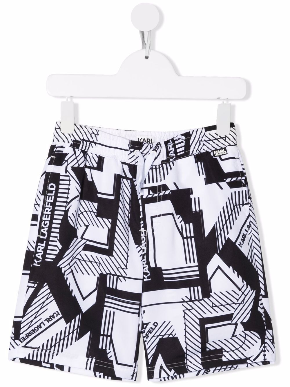 Karl Lagerfeld Kids graphic-print swim shorts - White von Karl Lagerfeld Kids