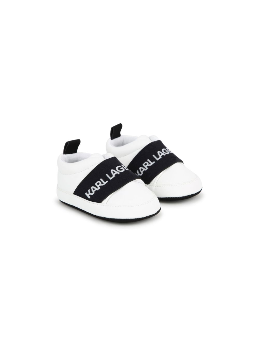 Karl Lagerfeld Kids intarsia-knit logo slippers - White von Karl Lagerfeld Kids