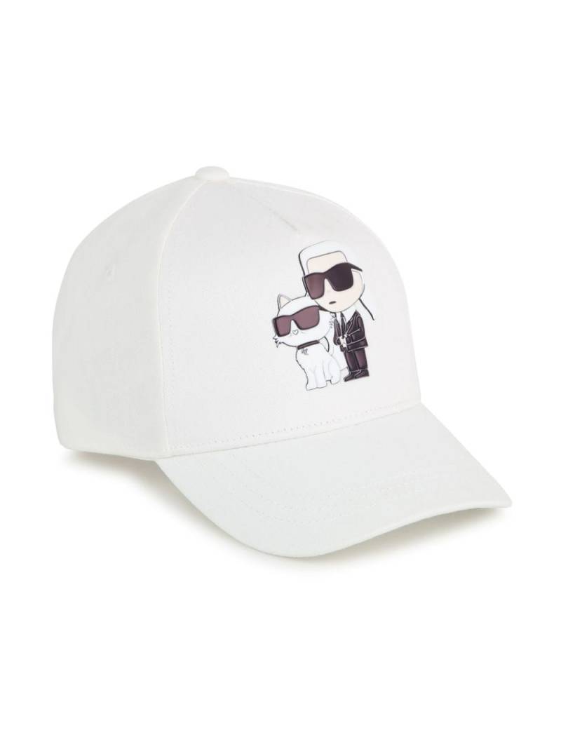 Karl Lagerfeld Kids logo-patch cotton cap - White von Karl Lagerfeld Kids