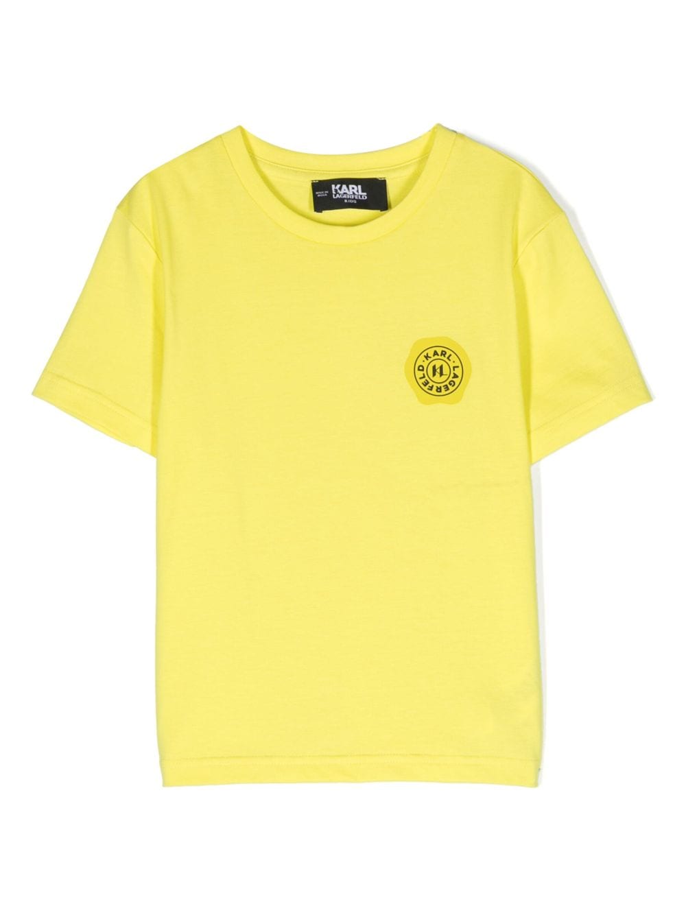 Karl Lagerfeld Kids logo-patch short-sleeve T-shirt - Yellow von Karl Lagerfeld Kids