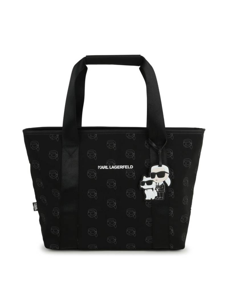 Karl Lagerfeld Kids logo-print canvas tote bag - Black von Karl Lagerfeld Kids