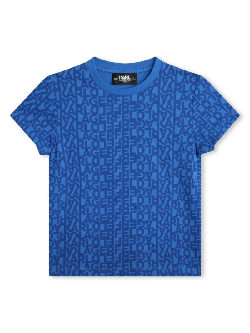 Karl Lagerfeld Kids logo-print cotton T-shirt - Blue von Karl Lagerfeld Kids