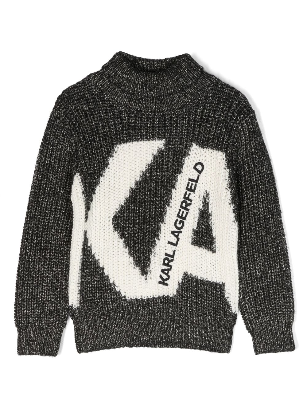 Karl Lagerfeld Kids logo-print cotton-wool blend jumper - Grey von Karl Lagerfeld Kids