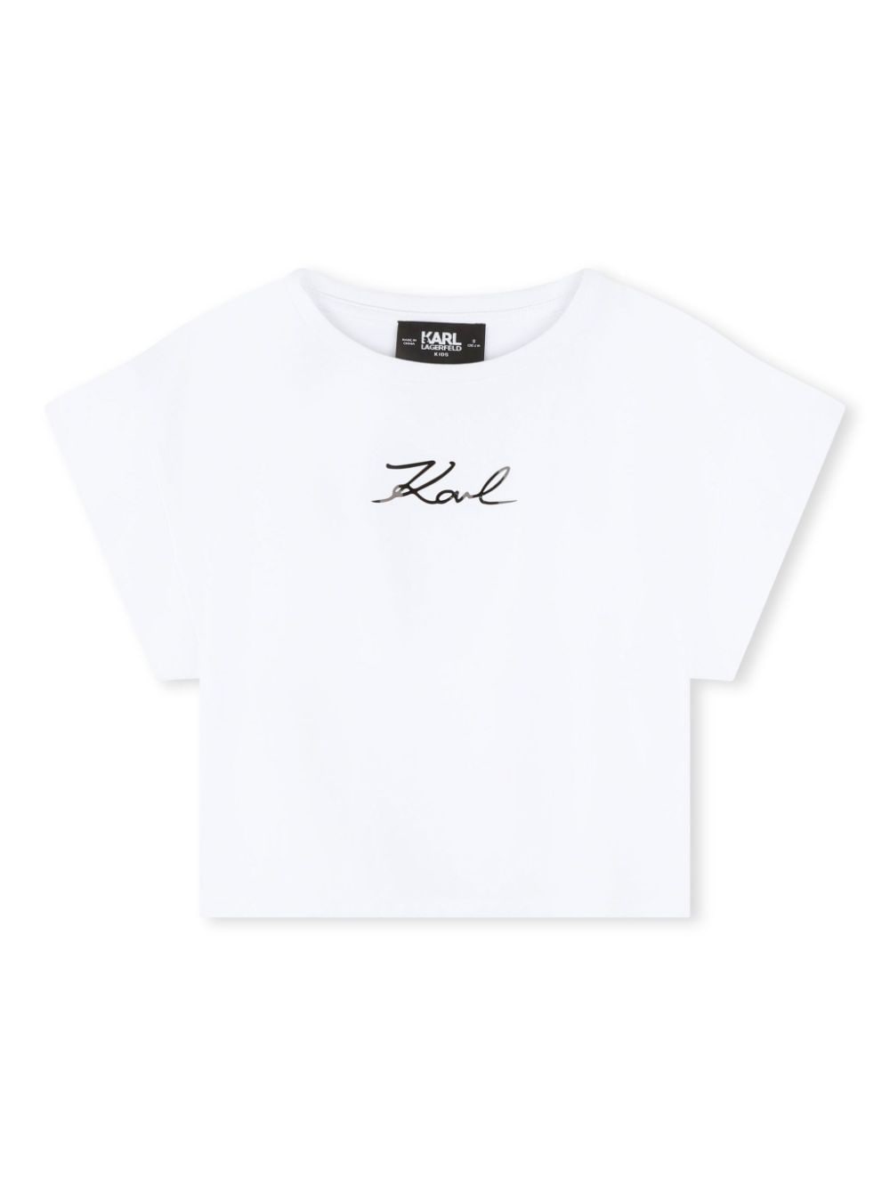 Karl Lagerfeld Kids logo-print jersey T-shirt - White von Karl Lagerfeld Kids
