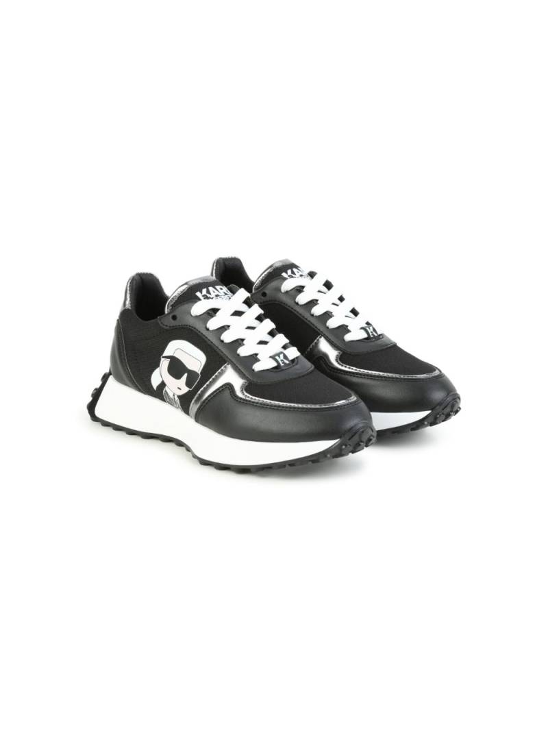 Karl Lagerfeld Kids logo-print low-top sneakers - Black von Karl Lagerfeld Kids