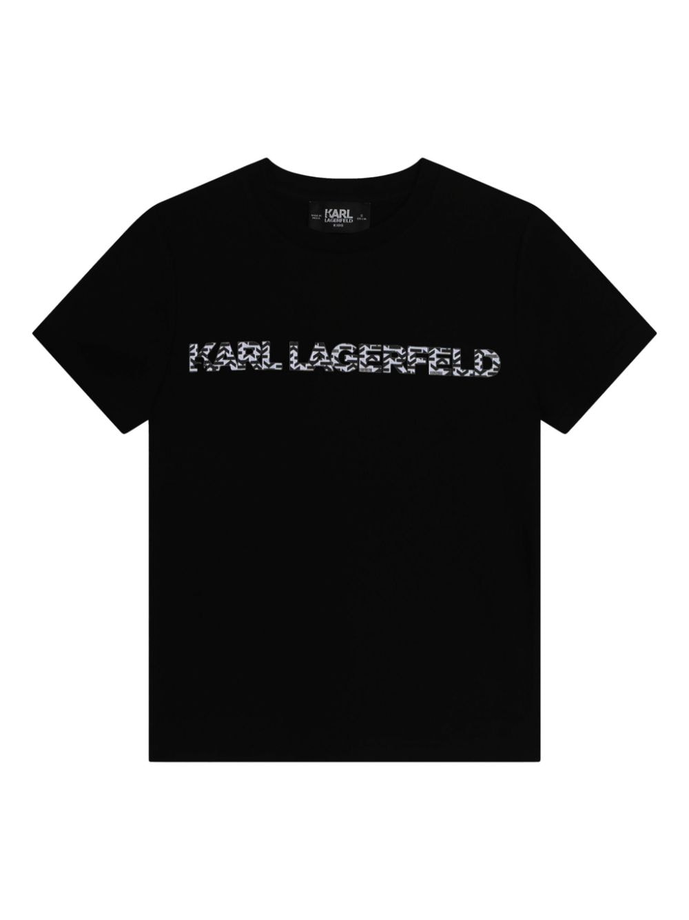 Karl Lagerfeld Kids logo-print organic cotton T-shirt - Black von Karl Lagerfeld Kids