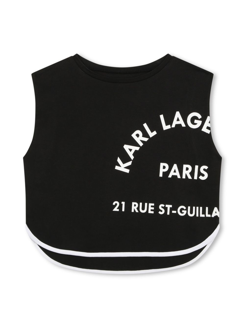 Karl Lagerfeld Kids logo-print organic-cotton top - Black von Karl Lagerfeld Kids