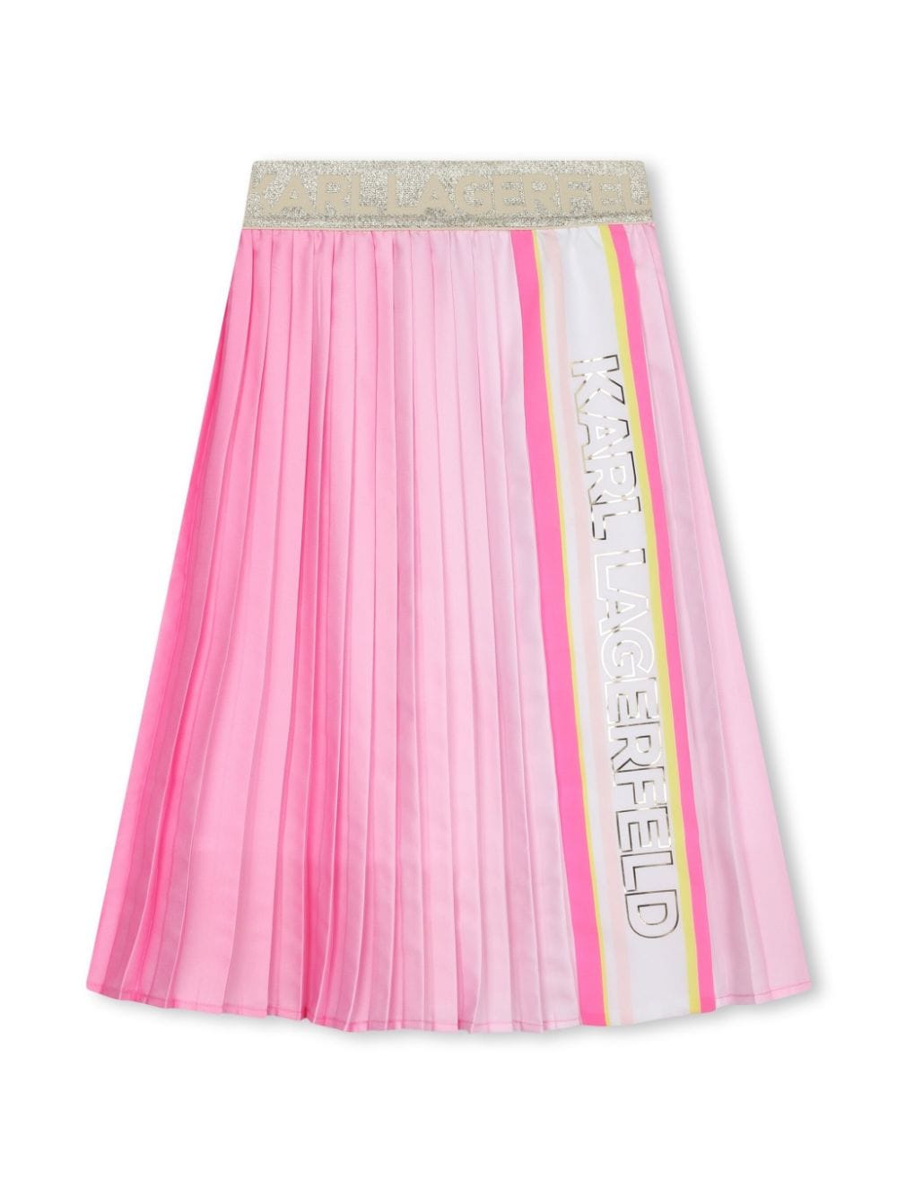 Karl Lagerfeld Kids logo-print pleated skirt - Pink von Karl Lagerfeld Kids