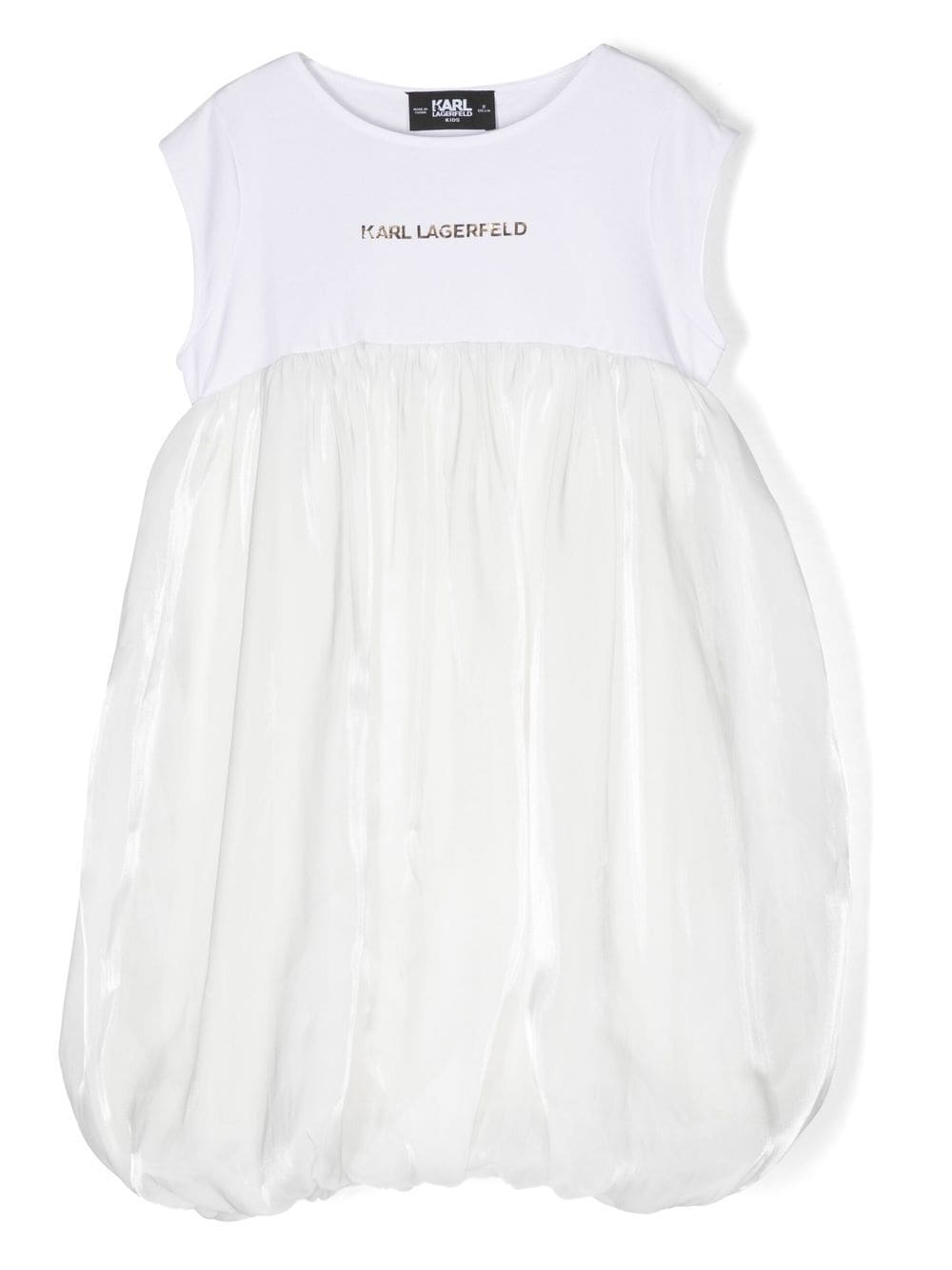 Karl Lagerfeld Kids logo-print puffball dress - White von Karl Lagerfeld Kids