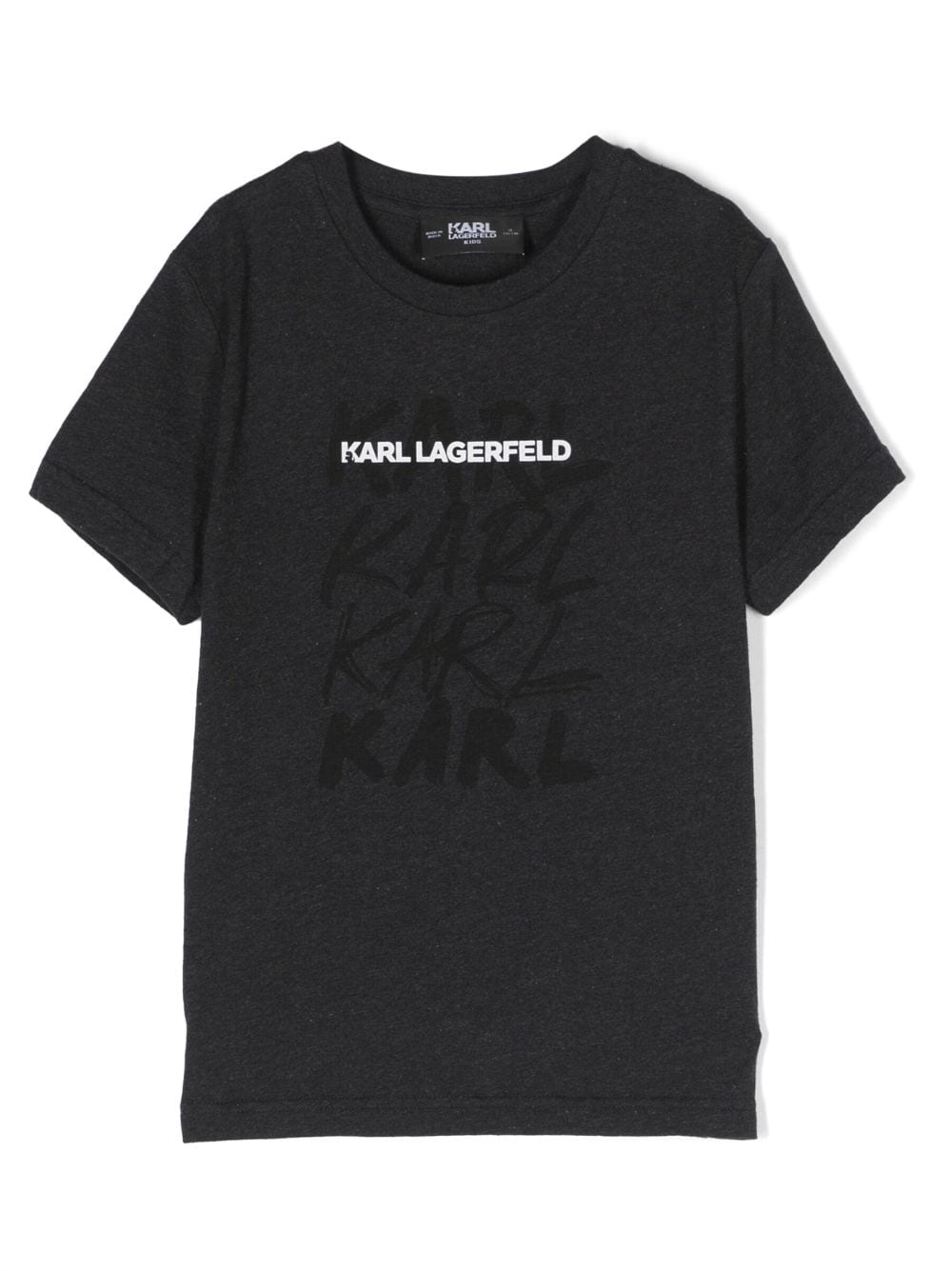 Karl Lagerfeld Kids logo-print short-sleeve T-shirt - Grey von Karl Lagerfeld Kids