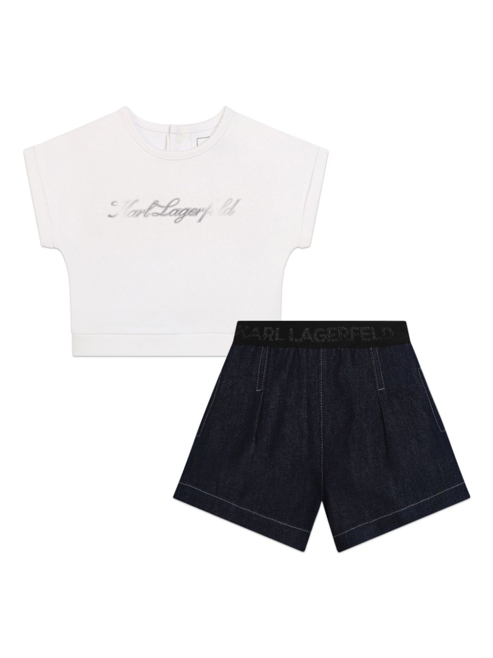 Karl Lagerfeld Kids logo-print shorts set - White von Karl Lagerfeld Kids