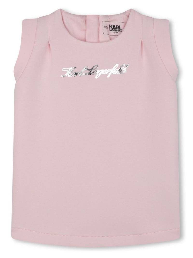 Karl Lagerfeld Kids logo-print sleeveless dress - Pink von Karl Lagerfeld Kids