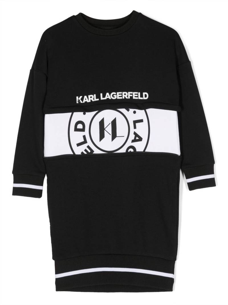 Karl Lagerfeld Kids logo-print sweatshirt dress - Black von Karl Lagerfeld Kids