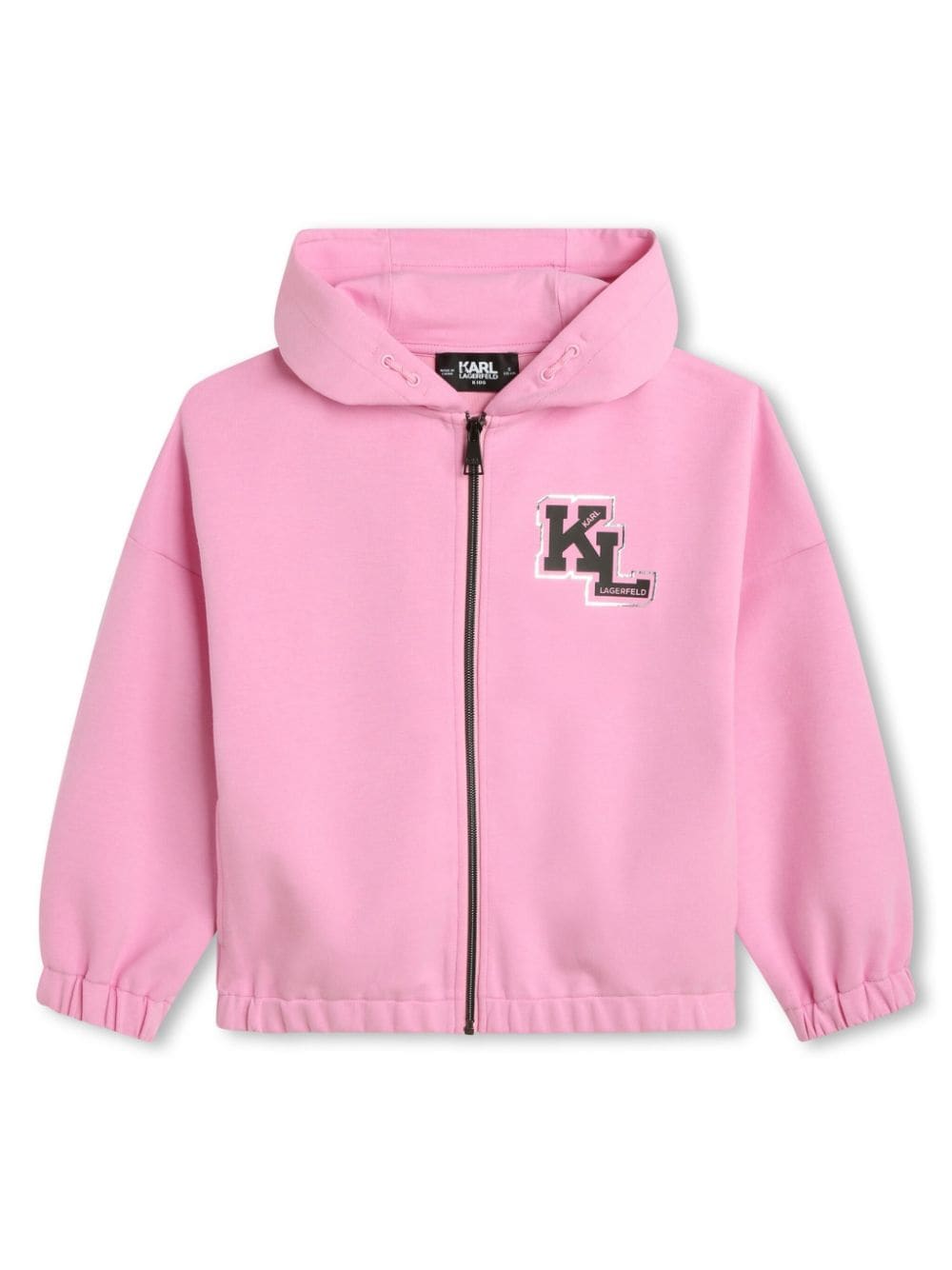 Karl Lagerfeld Kids logo-print zipped hoodie - Pink von Karl Lagerfeld Kids