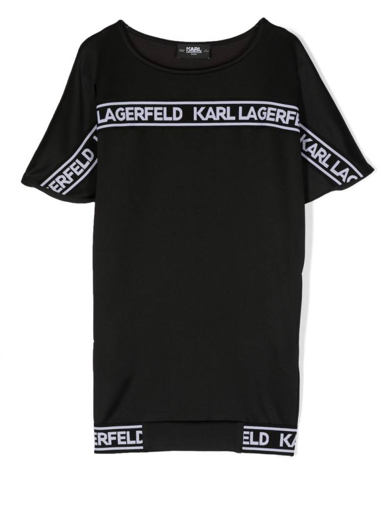 Karl Lagerfeld Kids logo-trim sweatshirt dress - Black von Karl Lagerfeld Kids