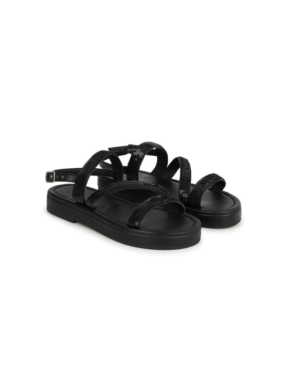 Karl Lagerfeld Kids sequin-embellished slingback sandals - Black von Karl Lagerfeld Kids