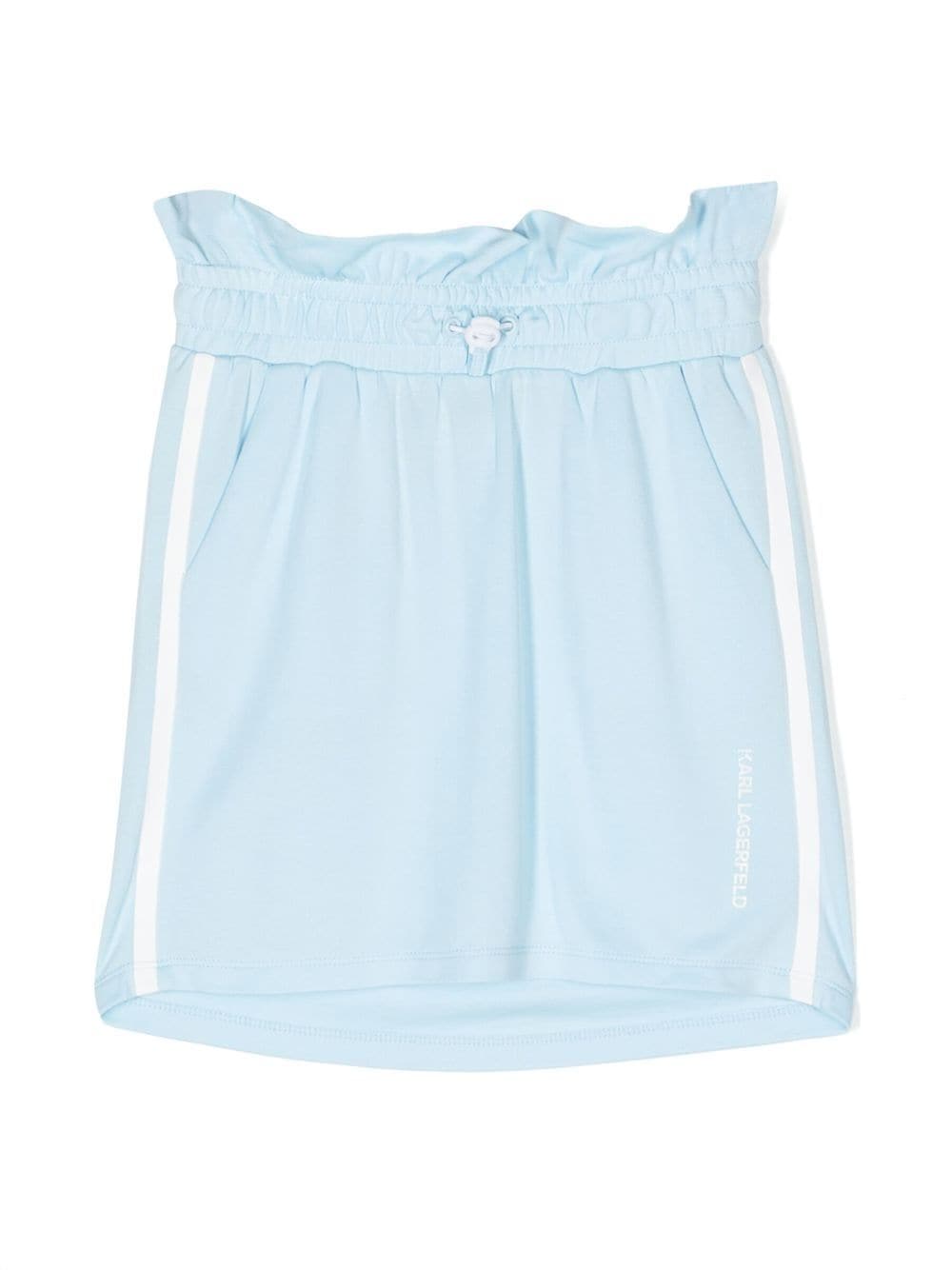 Karl Lagerfeld Kids side-stripe elasticated-waist skirt - Blue von Karl Lagerfeld Kids