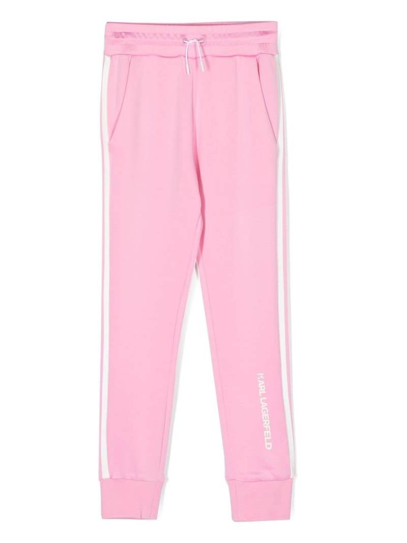 Karl Lagerfeld Kids side-stripe tapered sweatpants - Pink von Karl Lagerfeld Kids