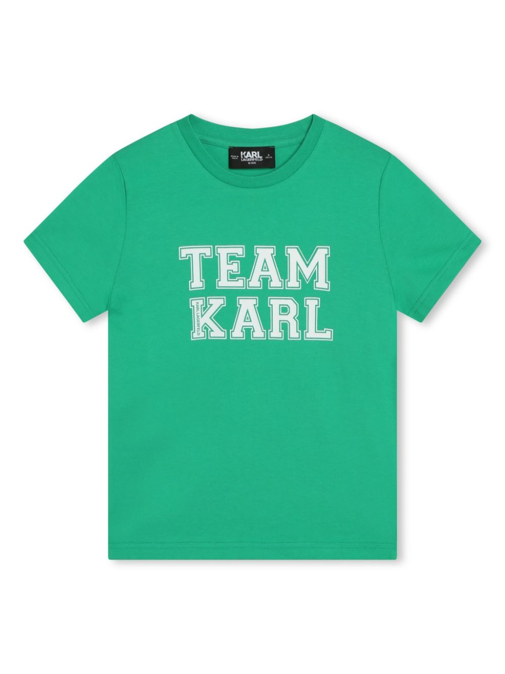 Karl Lagerfeld Kids slogan-print organic cotton T-shirt - Green von Karl Lagerfeld Kids