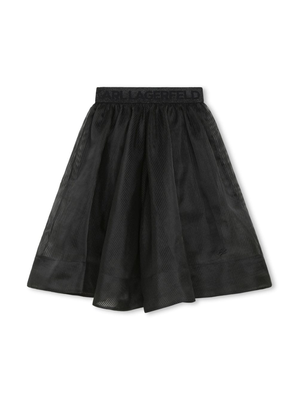 Karl Lagerfeld Kids striped logo-waist skirt - Black von Karl Lagerfeld Kids