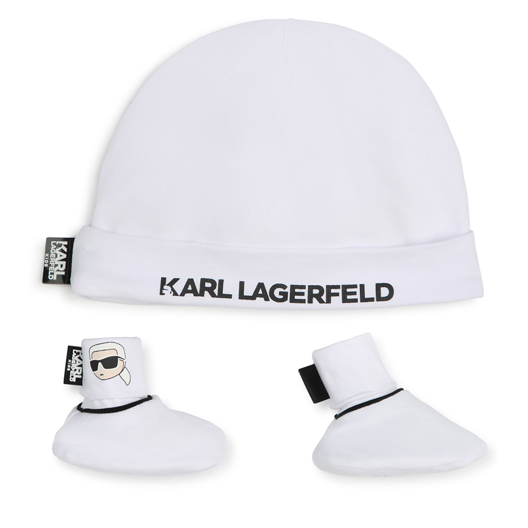 Set Mütze und Socken Karl Lagerfeld Kids Z30180 White 10P von Karl Lagerfeld Kids