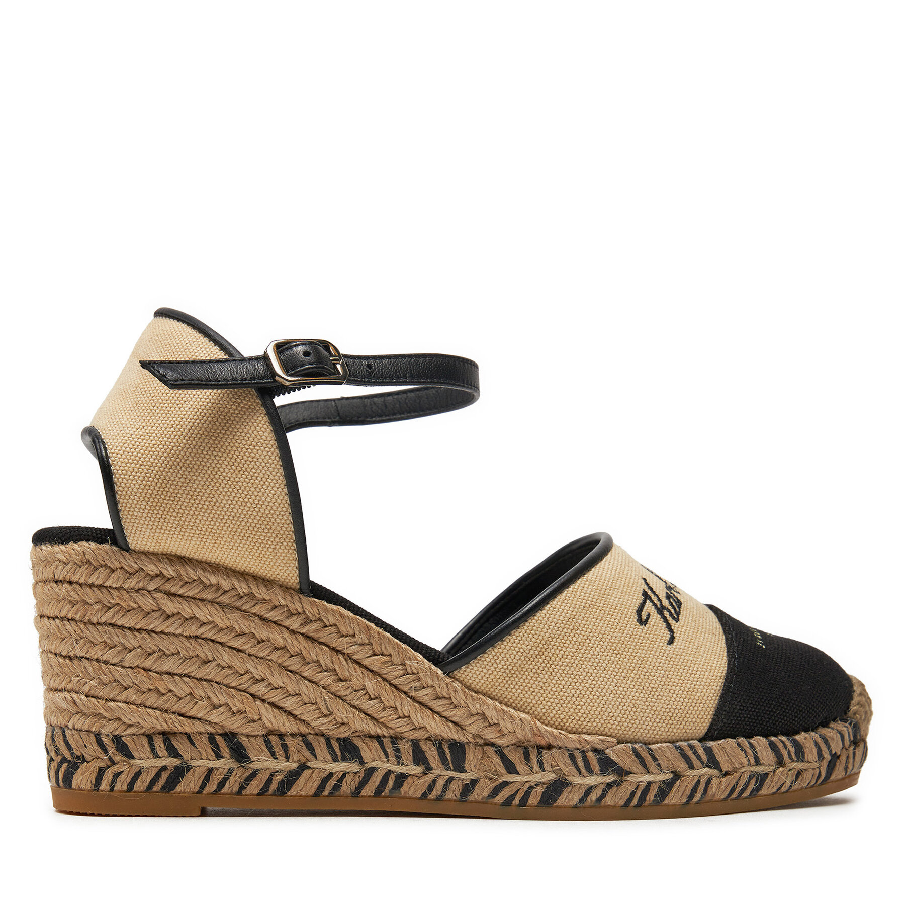 Espadrilles KARL LAGERFELD KL32203 Natural Canvas W/Black von Karl Lagerfeld