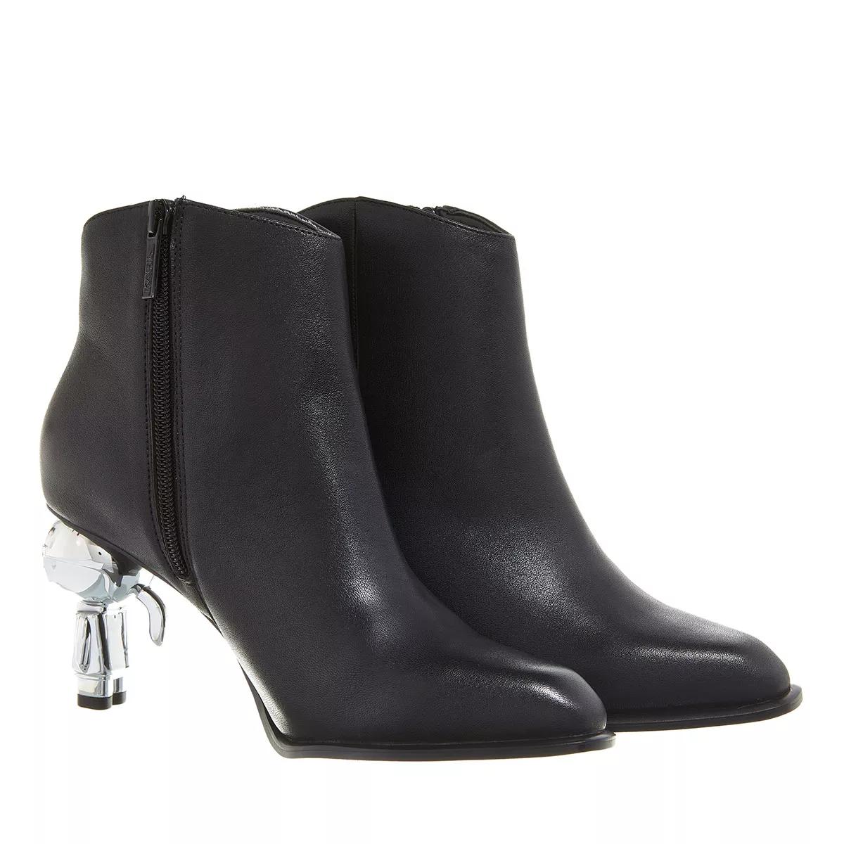 Karl Lagerfeld Boots & Stiefeletten - Ikon Heel Short Zip Boot - Gr. 37 (EU) - in Schwarz - für Damen von Karl Lagerfeld