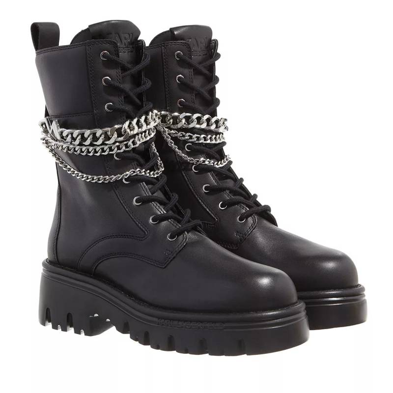 Karl Lagerfeld Boots & Stiefeletten - Kombat Kc Hi Lace Chain - Gr. 36 (EU) - in Schwarz - für Damen von Karl Lagerfeld